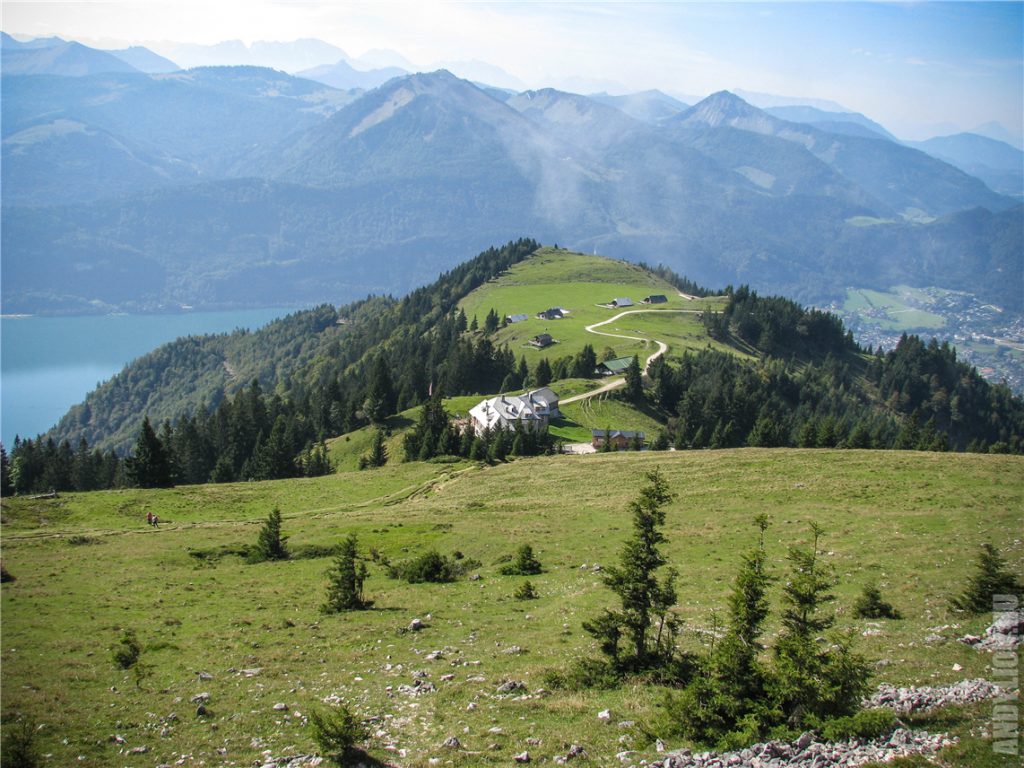 Альпийский пейзажи на пути к горе Шафберг